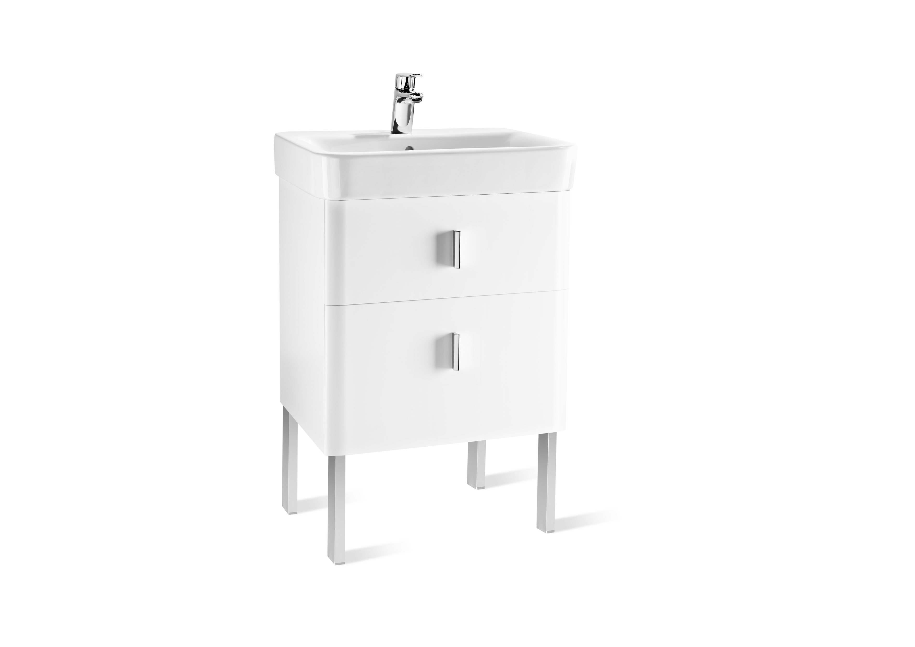 Kommoder Matt white lacquer Senso Square 2.0 A855786858 Roca