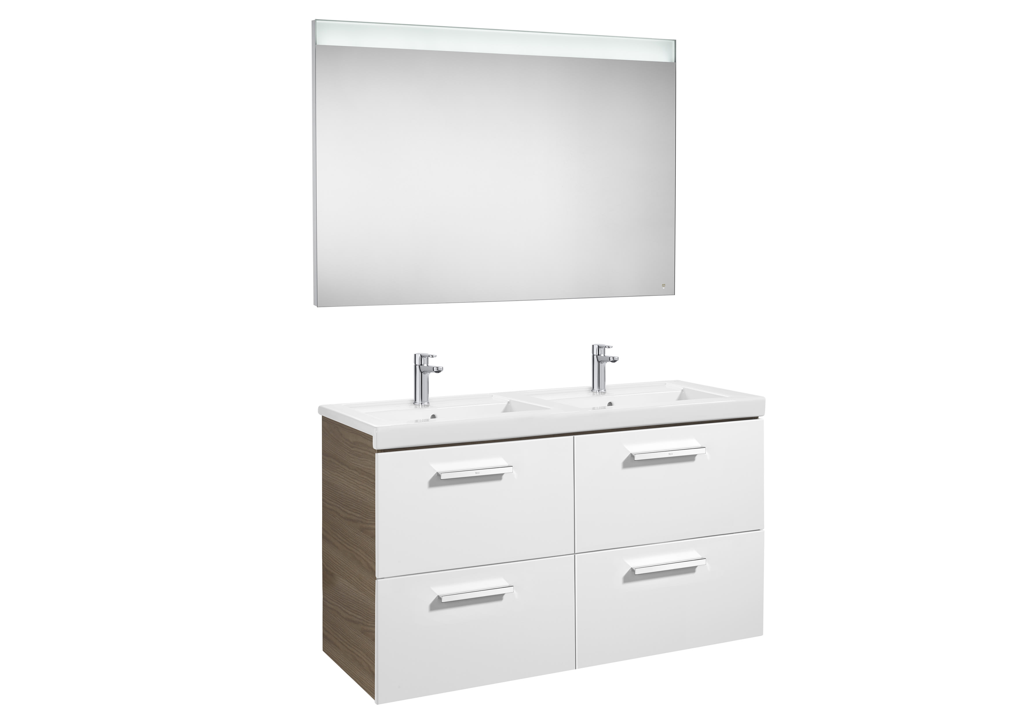 Kommoder White - Ash wood Prisma A855941322 Roca