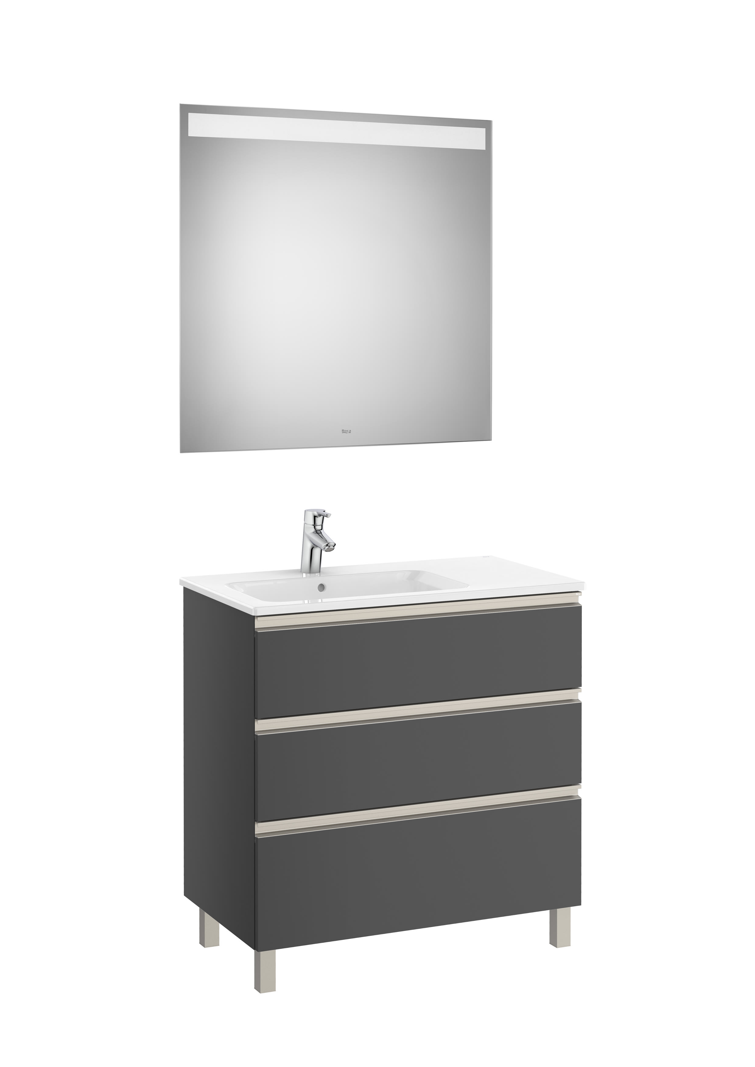 Kommoder Gloss Anthracite Grey The Gap A851520153 Roca