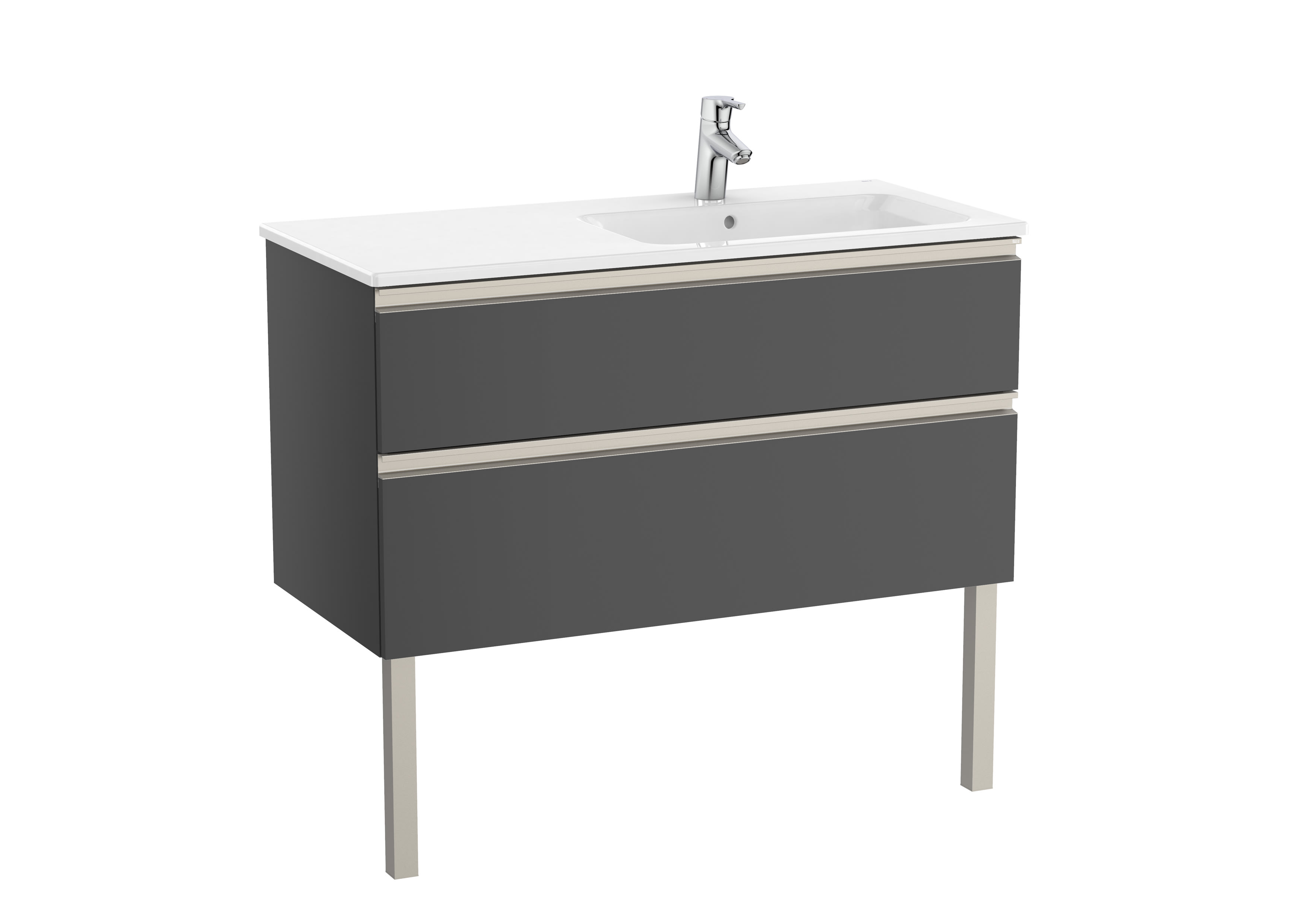 Kommoder Gloss Anthracite Grey The Gap A851482153 Roca