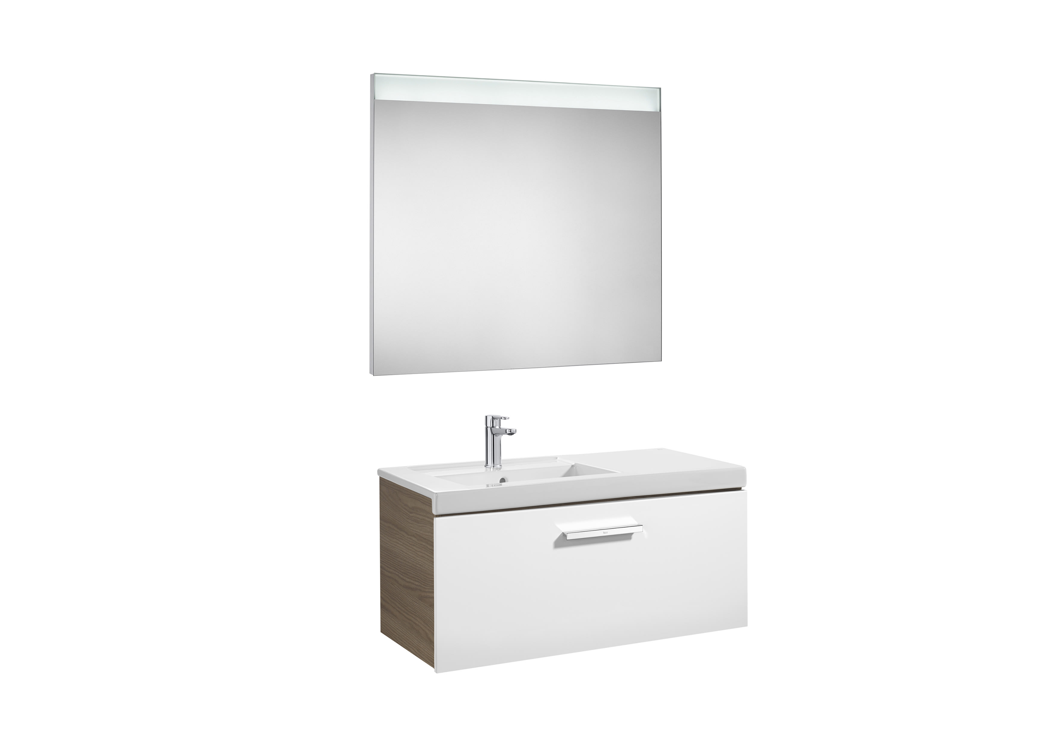 Kommoder White - Ash wood Prisma A855930322 Roca